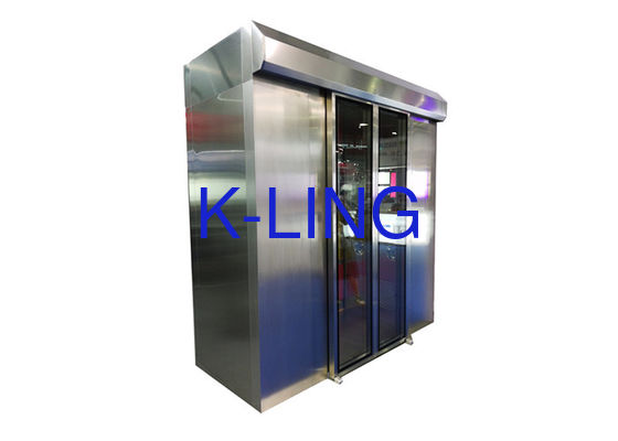 পণ্যদ্রব্যের জন্য PLC কন্ট্রোল এবং স্টেইনলেস স্টিল SUS304 নির্মাণ সহ ক্লাস 100 ক্লিনরুম এয়ার শাওয়ার