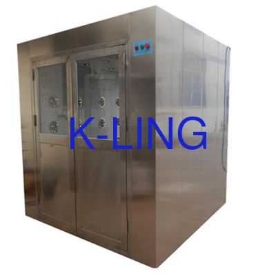 মডিউল অ্যাসেম্বল টাইপ স্টেইনলেস স্টিল এয়ার শাওয়ার, H13 মিনি-প্লীট HEPA ফিল্টার এবং ইমার্জেন্সি স্টপ বাটন সহ