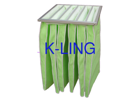 ভিজা প্রতিরোধী পকেট এয়ার ফিল্টার HVAC সিস্টেমের জন্য গ্যালভানাইজড স্টিল অ্যালুমিনিয়াম খাদ ফ্রেম