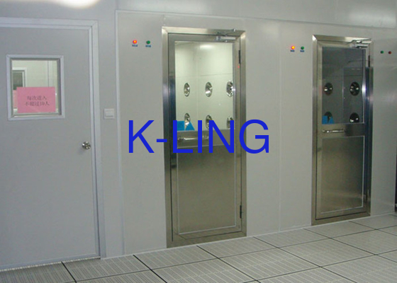 220V/50Hz স্টেইনলেস স্টীল ক্লিনরুম এয়ার শাওয়ার 20-25 M/s বায়ু গতি সঙ্গে