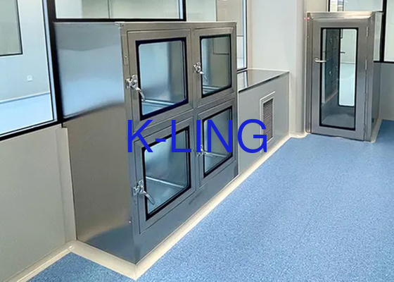 আনুষাঙ্গিক প্যাসেজ বক্স সঙ্গে Hinges এবং UV আলো চূড়ান্ত সমাধান জন্য ক্লিন রুম