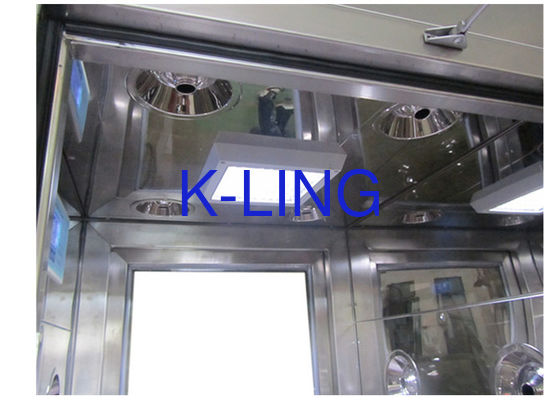 পণ্যদ্রব্যের জন্য PLC কন্ট্রোল এবং স্টেইনলেস স্টিল SUS304 নির্মাণ সহ ক্লাস 100 ক্লিনরুম এয়ার শাওয়ার