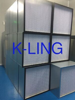 Mini-Pleated HEPA Filter with Diamond Shaped Metal Protective Net and Hot Melt Adhesive Partition in 69/78/150/220 Thickness