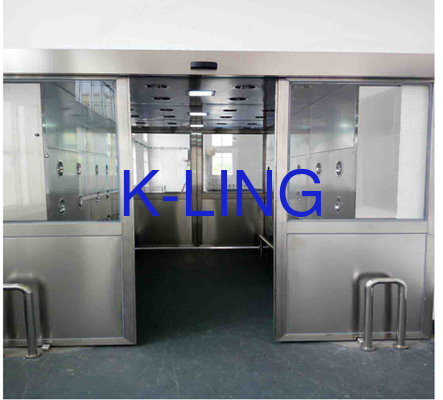 শিল্প পরিষ্কার রুমে নিয়ন্ত্রিত দূষণের জন্য SUS304 T 1.0mm উপাদান থেকে তৈরি স্টেইনলেস স্টীল বায়ু ঝরনা টানেল