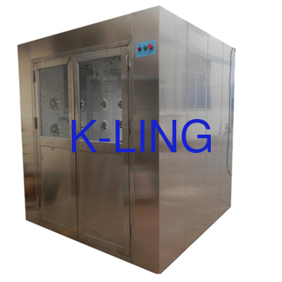 মডিউল অ্যাসেম্বল টাইপ স্টেইনলেস স্টিল এয়ার শাওয়ার, H13 মিনি-প্লীট HEPA ফিল্টার এবং ইমার্জেন্সি স্টপ বাটন সহ