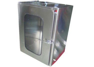 একক সুইং ডোর 220V / 50HZ সহ SUS304 ইউভি হালকা ক্লিনরুম পাস বক্স