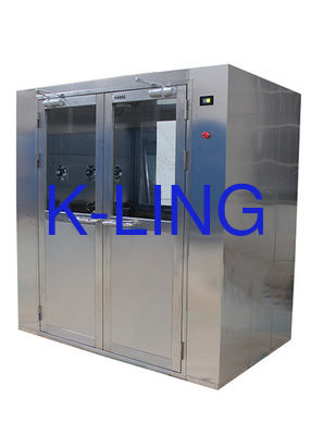 বৈদ্যুতিন ইন্টারলক ডাবল ডোর কার্গো এয়ার শাওয়ার দুটি সাইড ব্লোয়িংয়ের সাথে