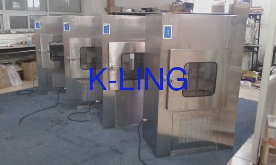 কিউএস স্ট্যান্ডার্ড সহ ফুড ক্লিন রুম স্টেইনলেস স্টিল এয়ার শাওয়ার পাস বক্স